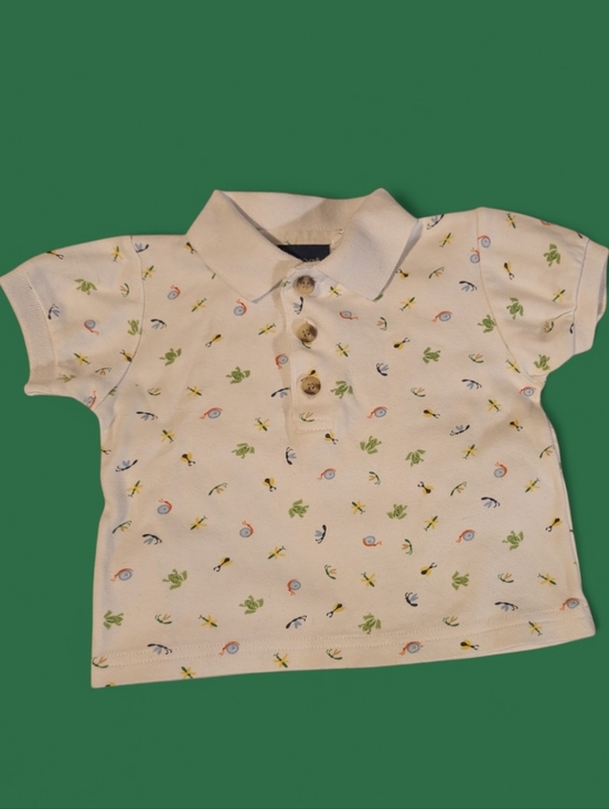 Vintage Other - Vintage Great Guy Infant All Over Print Frog Insect Snail Cotton Polo Top